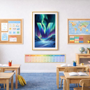 Affiche de la lettre V d'Aurora   Art des aurores 