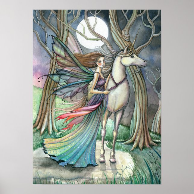 Affiche de la licorne fée par Molly Harrison (Devant)