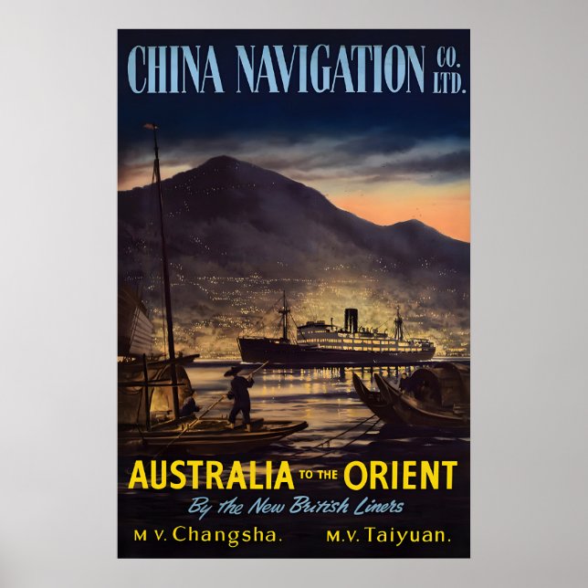 Affiche de la ligne maritime Australia to Orient S (Devant)