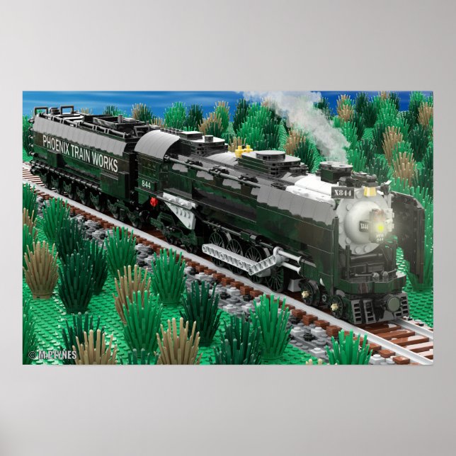 Affiche de la locomotive Northern 4-8-4 de Phoenix (Devant)