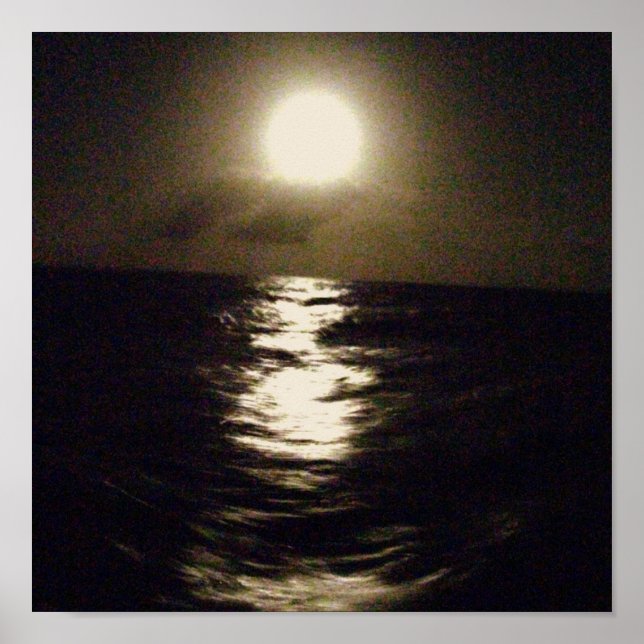 Affiche de la Lune sur la mer (Devant)
