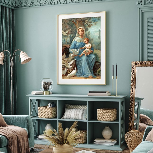 Affiche de la Madone Bleue Française (Créateur téléchargé)