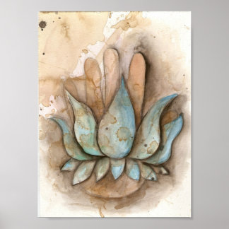 affiche de la main de guérison du yoga