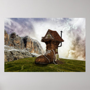 affiche de la maison de chaussures