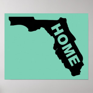 Affiche de la maison de Floride Panneau de l'État