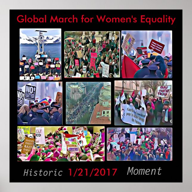 Affiche de la Marche mondiale pour l'égalité des f (Devant)