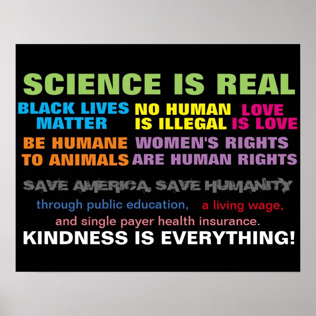 Affiche de la Marche pour les Droits de l'Homme (Devant)