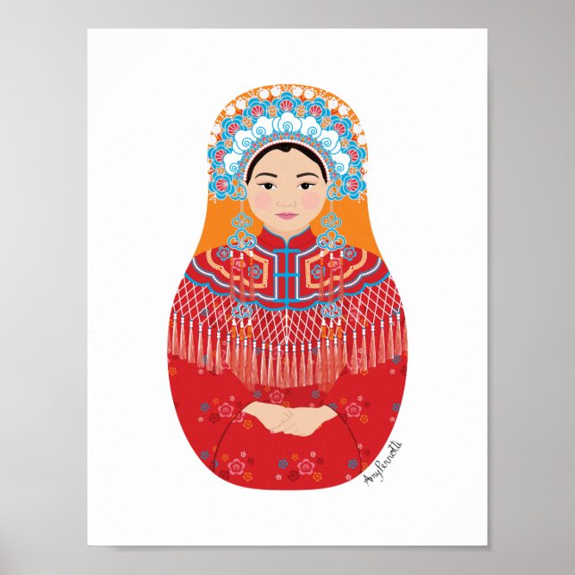 Affiche de la mariée chinoise Matryoshka (Devant)