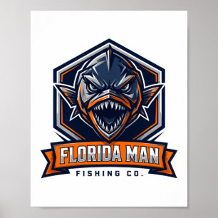 Affiche de la marque de pêche Logo Barracuda Flori