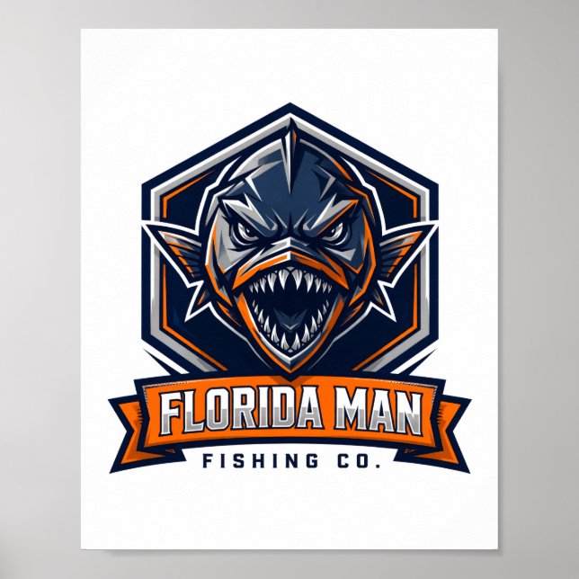 Affiche de la marque de pêche Logo Barracuda Flori (Devant)