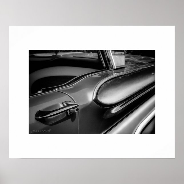 Affiche de la Mercury Turnpike Cruiser en noir et  (Devant)