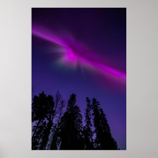 Affiche de la nature du ciel nocturne Aurore Boréa