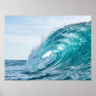 Affiche de la nature vague océan turquoise