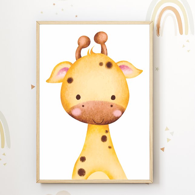 Affiche de la nurserie de la girafe mignonne décor (Créateur téléchargé)