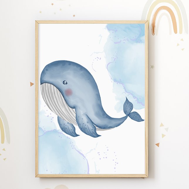 Affiche de la nurserie des baleines Animaux marins (Créateur téléchargé)