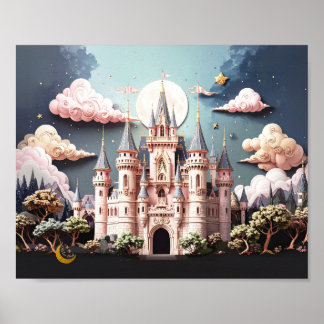 Affiche de la nurserie du château de conte de fées