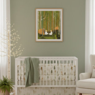 Affiche de la nurserie forestière vintage Sibylle 