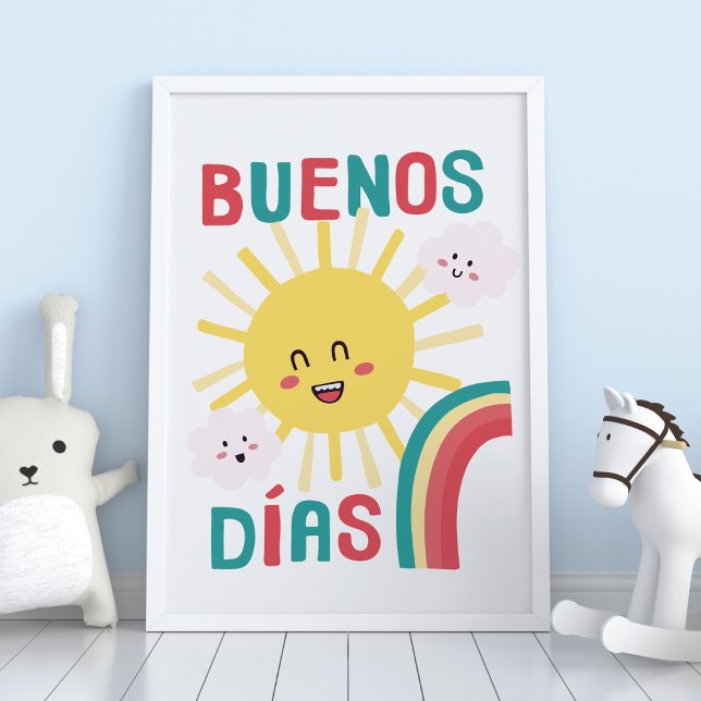 Affiche de la nurserie Happy Sun en espagnol (Créateur téléchargé)