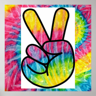 Affiche de la paix Tie Dye