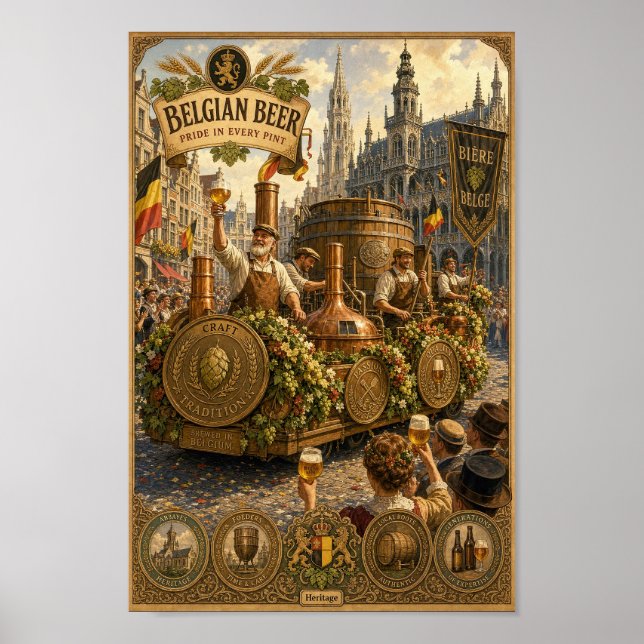 Affiche de la parade du festival des brasseurs bel (Devant)