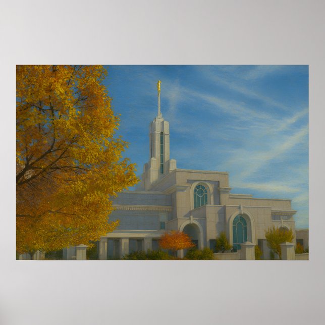 Affiche de la peinture du temple de Mount Timpanog (Devant)