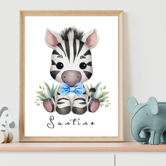 Affiche de la pépinière Safari Zèbre – Décoration  (Créateur téléchargé)