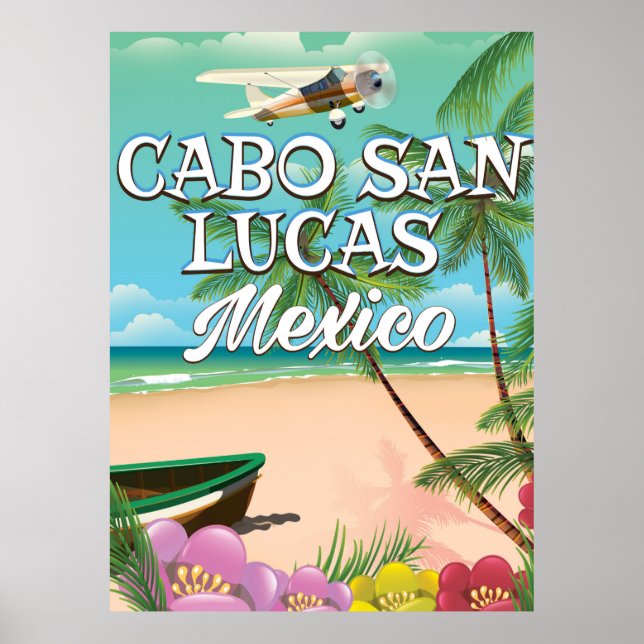 Affiche de la plage de Cabo San Lucas au Mexique (Devant)