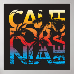 Affiche de la plage de Californie