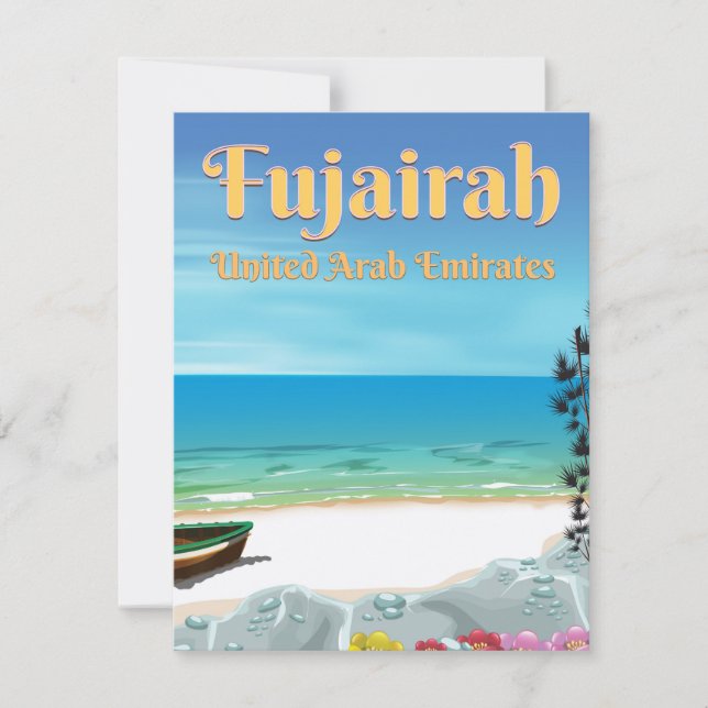 Affiche de la plage de Fujairah Émirats arabes uni (Devant)