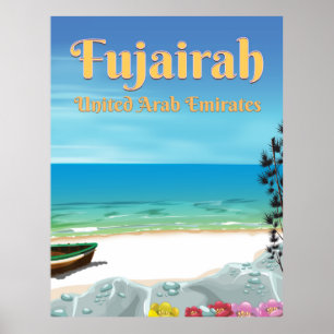 Affiche de la plage de Fujairah Émirats arabes uni
