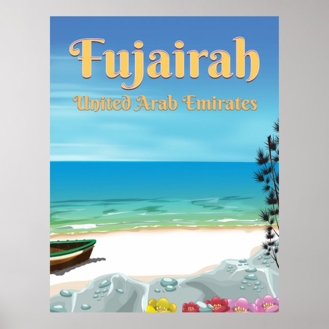 Affiche de la plage de Fujairah Émirats arabes uni (Devant)