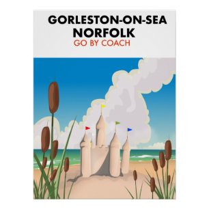 Affiche de la plage de Gorleston-on-Sea Norfolk