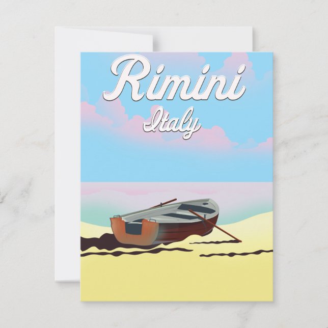 Affiche de la plage de Rimini Italie (Devant)