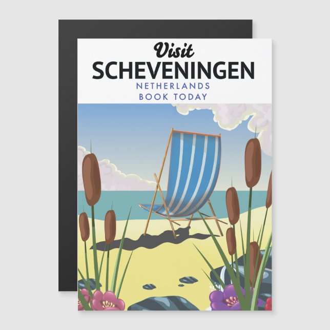 Affiche de la plage de Scheveningen aux Pays-Bas (Devant / Derrière)