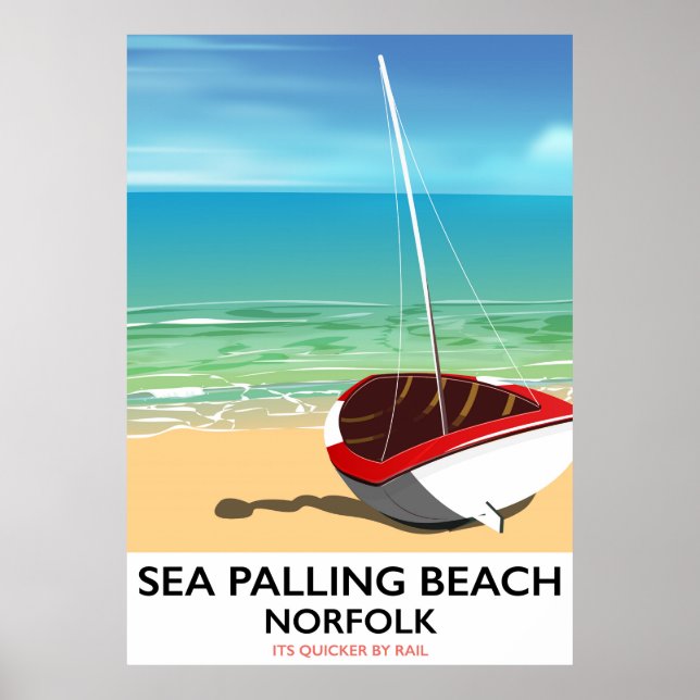 Affiche de la plage de Sea Palling Norfolk (Devant)