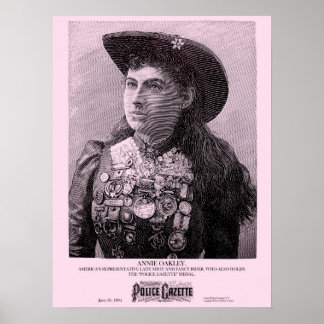 Affiche de la Police Gazette Oakley