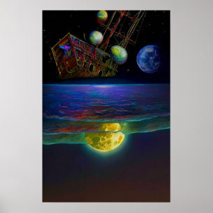 Affiche de la pop de rêve psychédélique du voyage