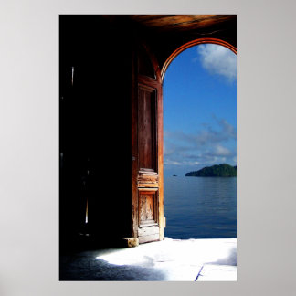 Affiche de la porte de rêve tropical