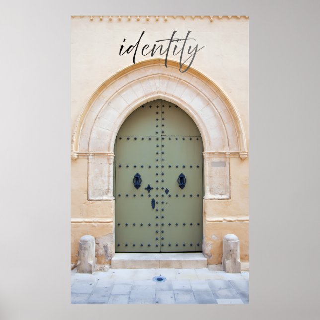 Affiche de la porte marocaine de l'identité (Devant)