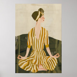 Affiche de la pose du lotus - Imprimable méditatif