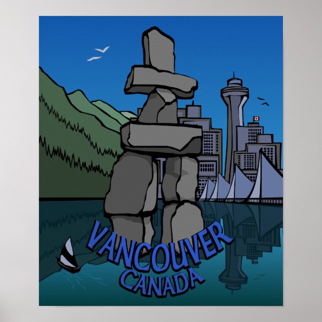 Affiche de la Première nation de Vancouver Inukshu (Devant)