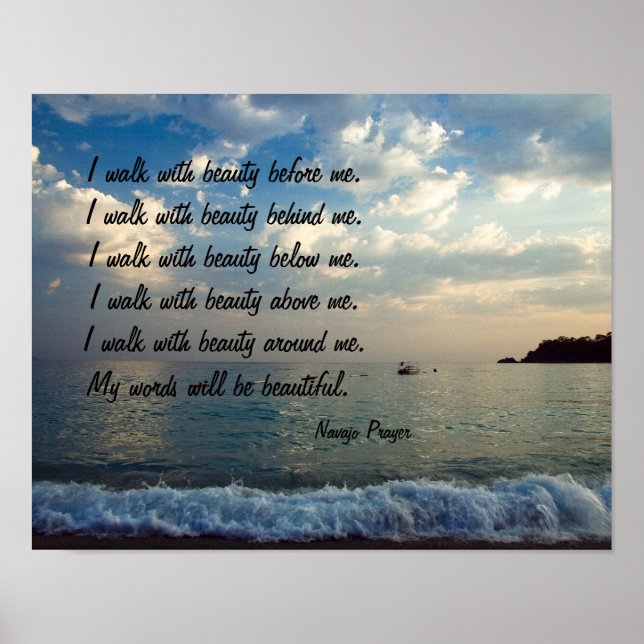 Affiche de la prière Navajo Walk in Beauty (Devant)