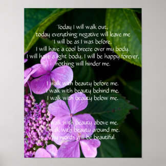 Affiche de la prière Navajo Walk in Beauty