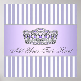 Affiche de la princesse violette gris et lavande