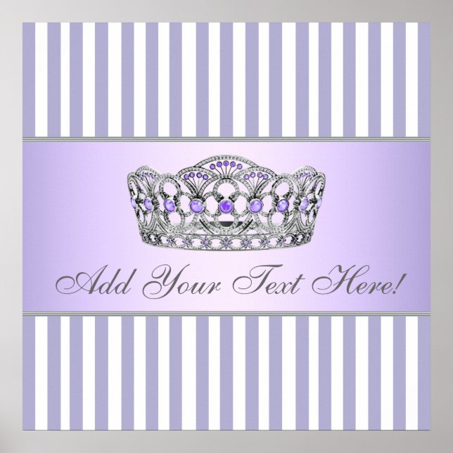 Affiche de la princesse violette gris et lavande (Devant)