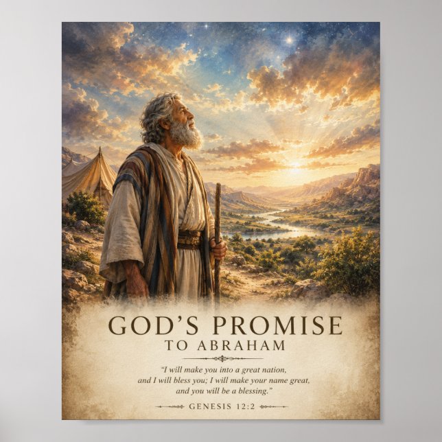 Affiche de la promesse de Dieu à Abraham (Devant)