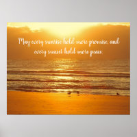 Affiche de la promesse de paix Sunrise Beach