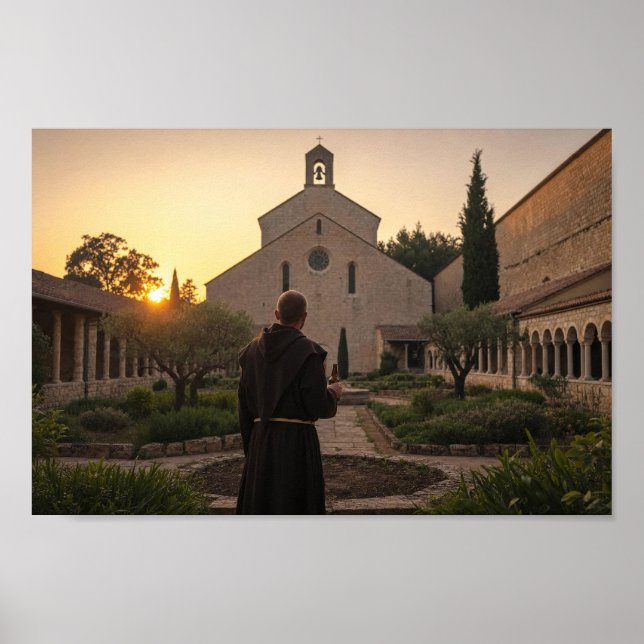 Affiche de la réflexion dans la cour du monastère  (Devant)