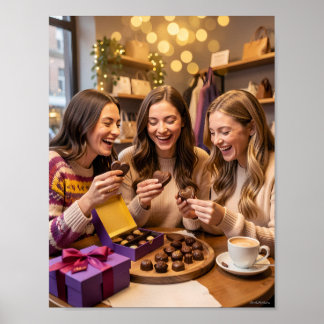 Affiche de la réunion de chocolat belge Glow