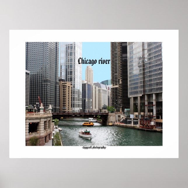 Affiche de la rivière Chicago (Devant)